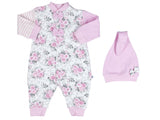 Pyjama bébé en coton motif fleuri 