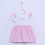 Savannah sweat checked baby dress